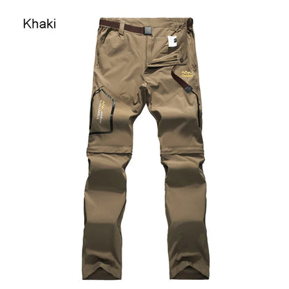 Men's Camping Hiking Pants Trekking High Stretch Summer Thin Waterproof Quick Dry UV-Proof Outdoor Travel Trousers