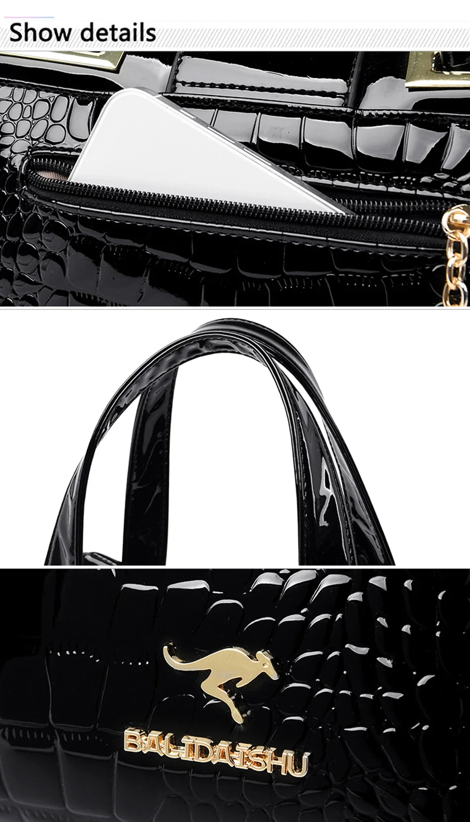 Luxury Designer Handbag Brand Crossbody Bags For Women 2024 New Crocodile Pattern Leather Shoulder Bags Casual Tote Bag Bolsos