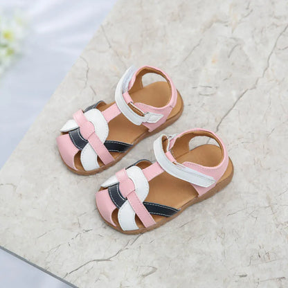 Girl Sandals kids closed toe princess shoes for summer 3-7years older