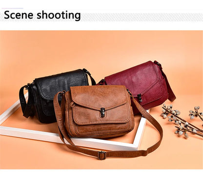 Vintage Shoulder Messenger Bags For Women 2024 New Purses And Handbags Soft Leather Crossbody Bags Casual Small Tote Bag Bolsos