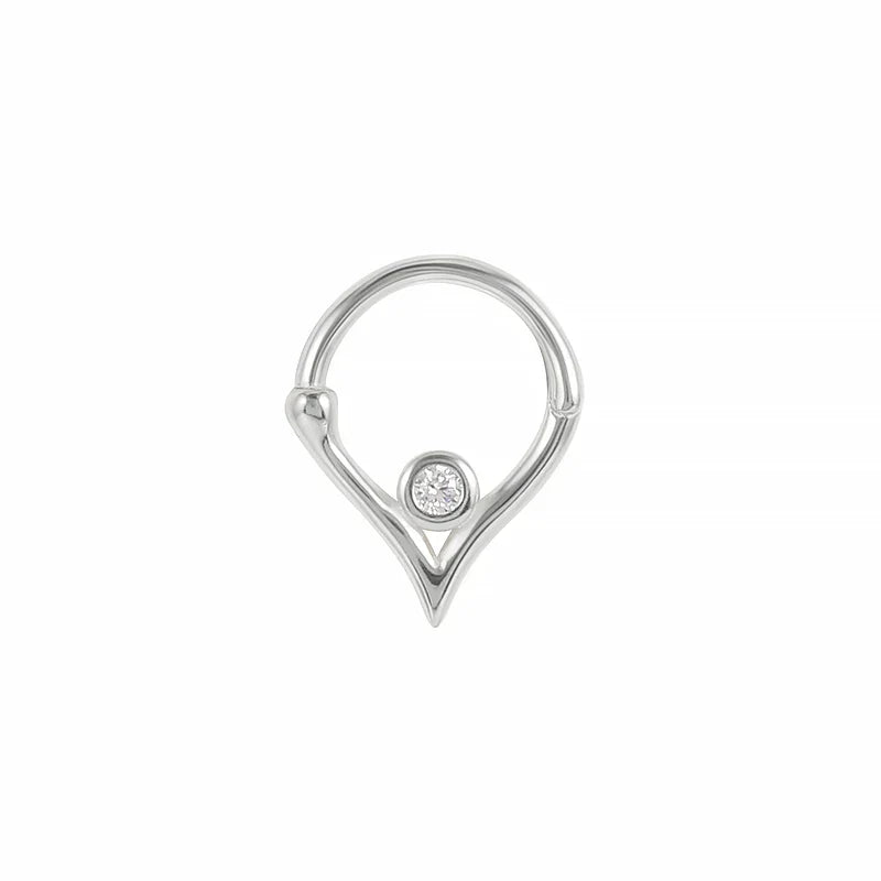 Multible Crystal Hoop Earrings for Women 2021 925 Sterling Silver Ear Nose Jewelry Earrings Heart Round joyas de plata 925