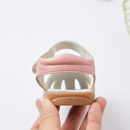 Hot selling little girl flower Sandals kids closed toe princess shoes for summer 3-7years older