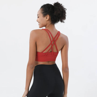 SOISOU Nylon Yoga Set Women's Tracksuit Gym Fitness Set Woman 2 Pieces Leggings Sports Bra Breathable Sportwear Woman Clothes