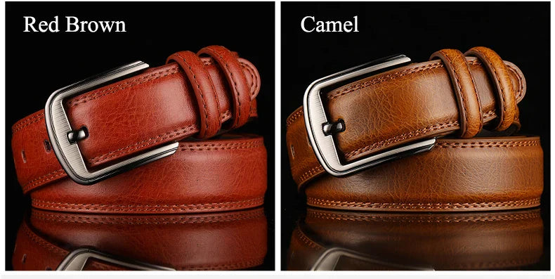 1Pc 3.7*110-130cm Men's 2nd Cowskin Leather Belts Male Designer Business Waistband Crafts for Adults Jeans Accessories