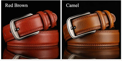 1Pc 3.7*110-130cm Men's 2nd Cowskin Leather Belts Male Designer Business Waistband Crafts for Adults Jeans Accessories