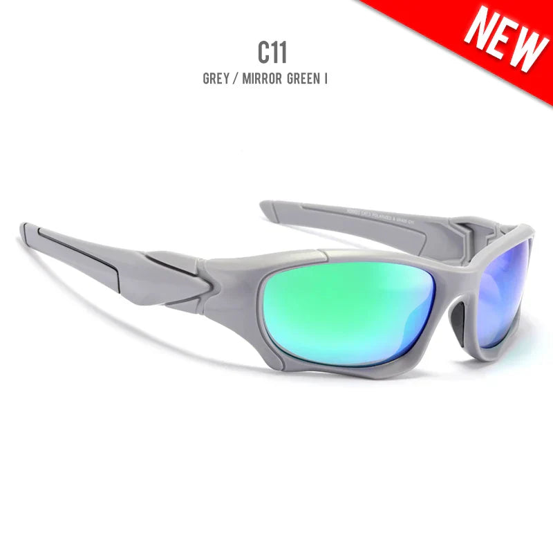 Outdoor Sports Polarized Sunglasses Men Curve Cutting Frame Stress-Resistant Lens Shield Sun Glasses Women KD0623