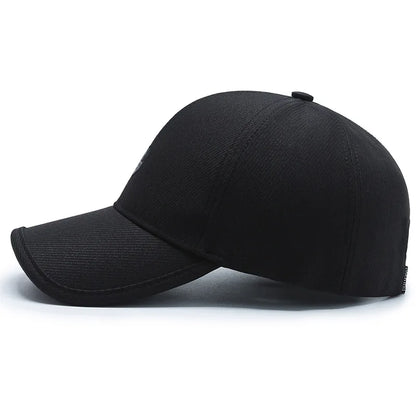 Men Fashion Wild Sunshade Sun Protection Black Baseball Cap For Winter Women Sport Cotton Warm Hats Male Kpop Bone Unisex C35