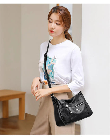 New Genuine Brand Leather Sac Luxury Handbags Purses Women Bags Designer Shoulder Crossbody Messenger Bags 2024 Female Hand Bag