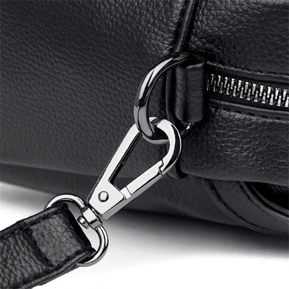 Multi-pocket Handbag Purses Genuine Cowhide Leather Shoulder Bag Luxury Designer Crossbody Messenger Sac Elegant Tote for Women