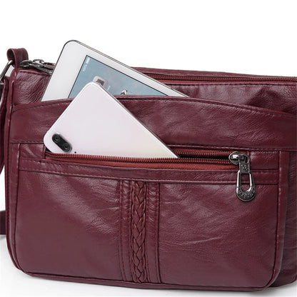 Fashion All-match Solid Color Messenger Bag High Capacity Womens Shoulder Bags 2021 New High Quality Pu Leather Women Handbag