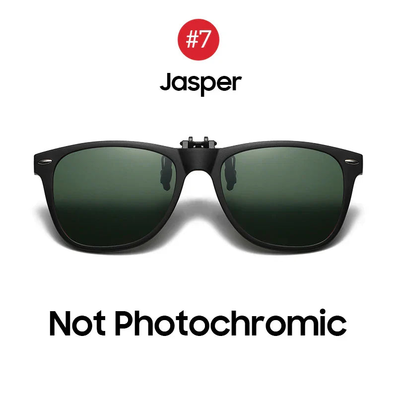 Men Photochromic Polarized Lens Flip Up Clip on Sunglasses Women Driving Sun Glasses with Clips 2026 Trending Product