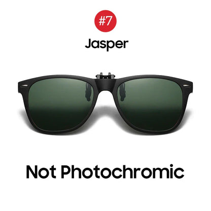 Men Photochromic Polarized Lens Flip Up Clip on Sunglasses Women Driving Sun Glasses with Clips 2026 Trending Product