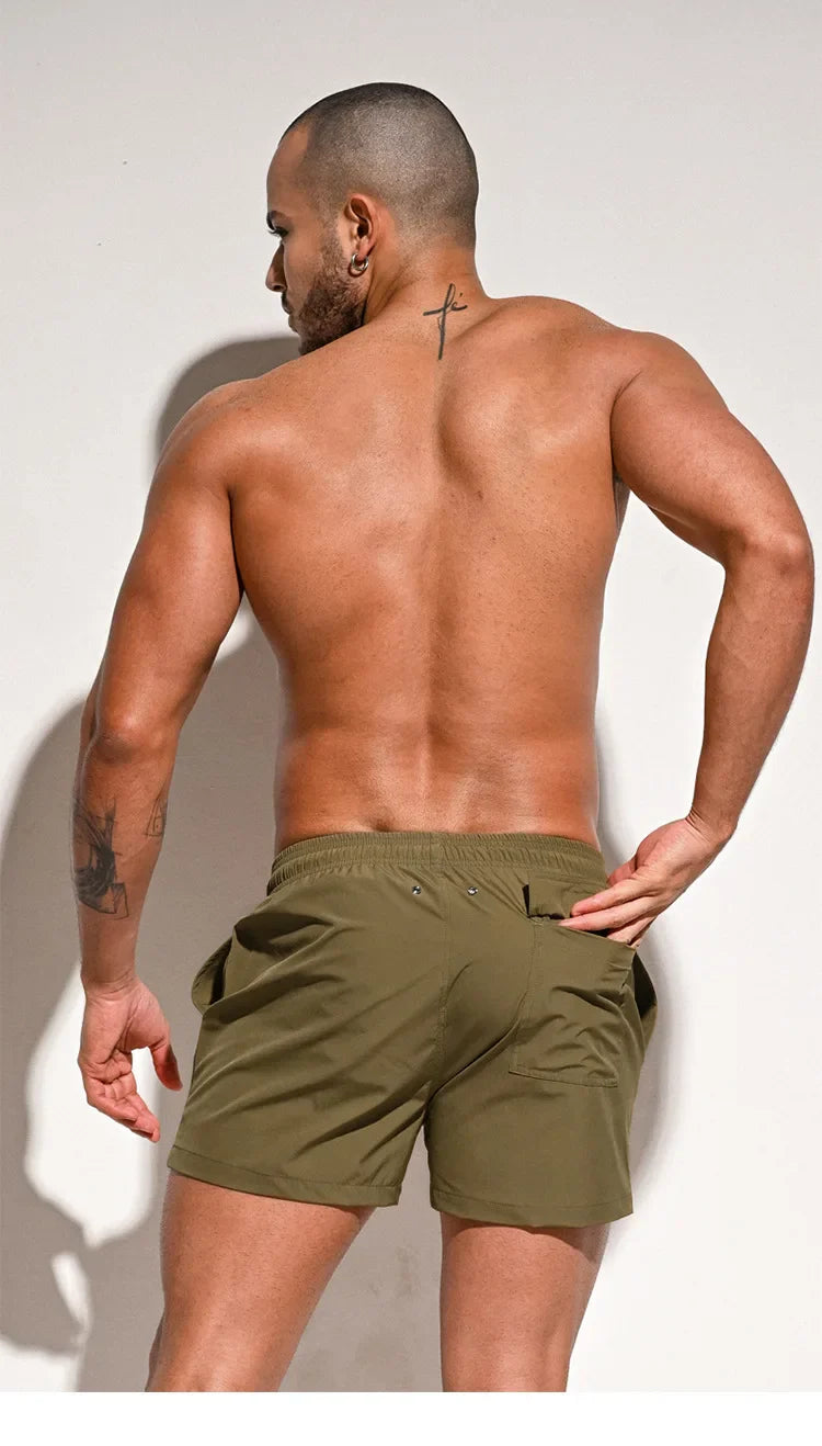 Mens Swimming Shorts Swimwear Swim Trunks Box Quick Dry Surf Boardshort Beach Board Short Shorts Men's Bathing Suit