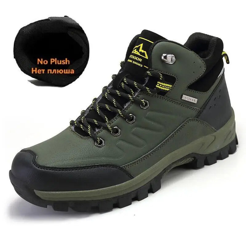Brand Winter Men's Boots Warm Men's Snow Boots High Quality Leather Men Sneakers Outdoor Men Hiking Boots Work Shoes Size 39-46