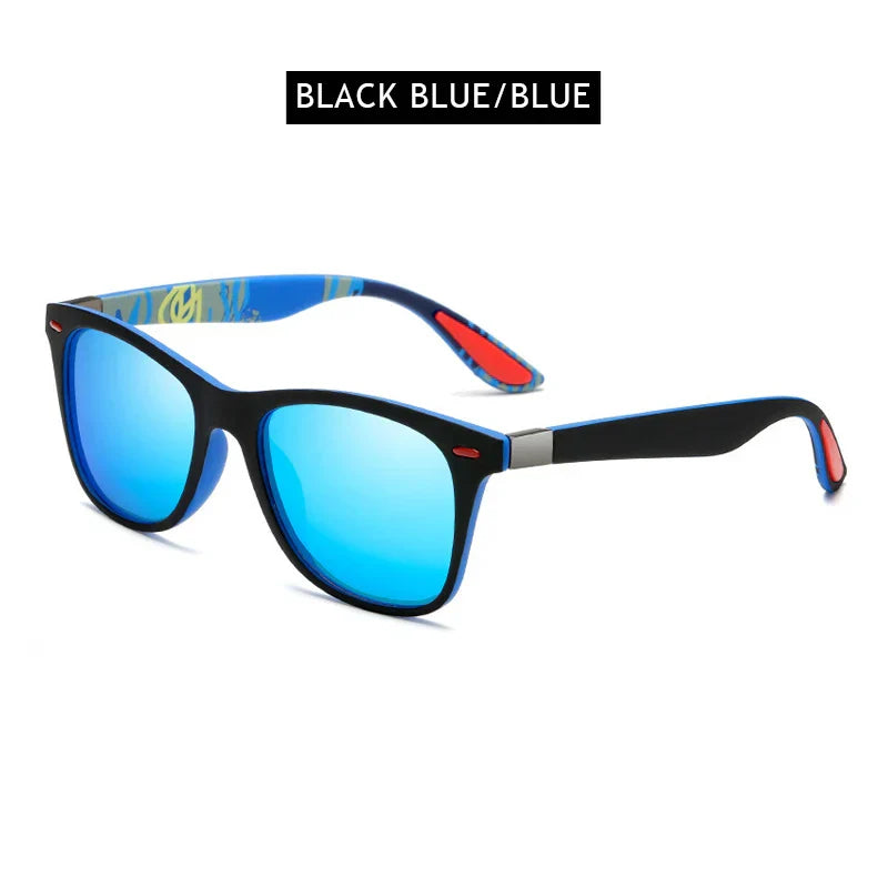 Polarized Sunglasses Men Women Classic Square Plastic Driving Sun Glasses Male Fashion Black Travelling Shades UV400