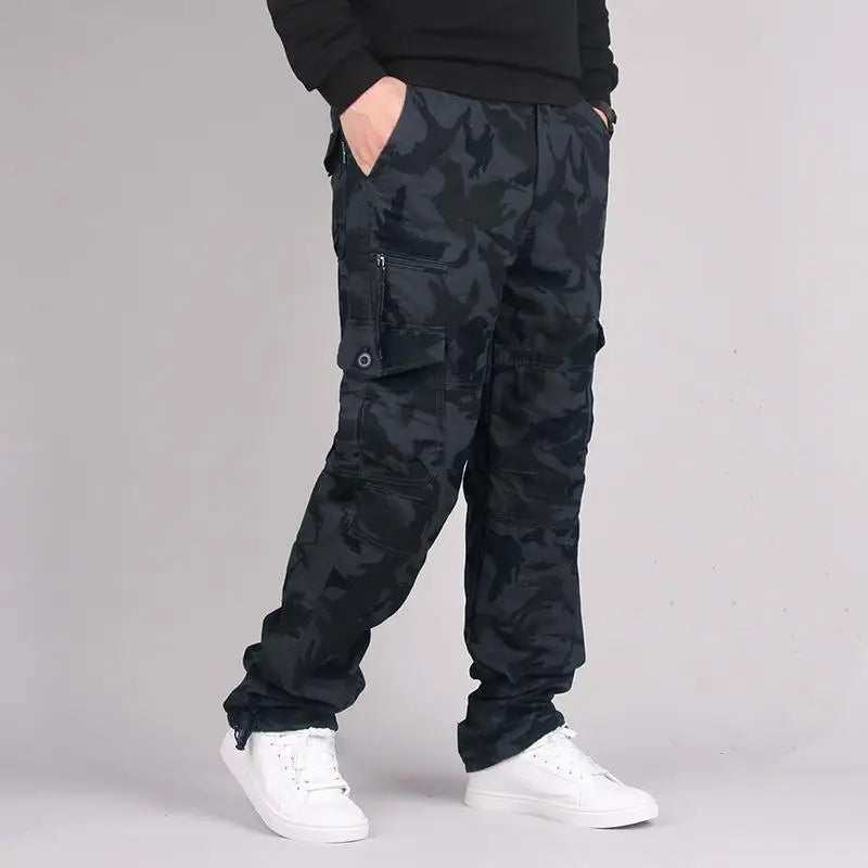 Big Size Men's Tactical Trousers Loose Casual Pants Running Overalls Men's Sweatpants Sports Hiking Outdoor Clothes Work Pants