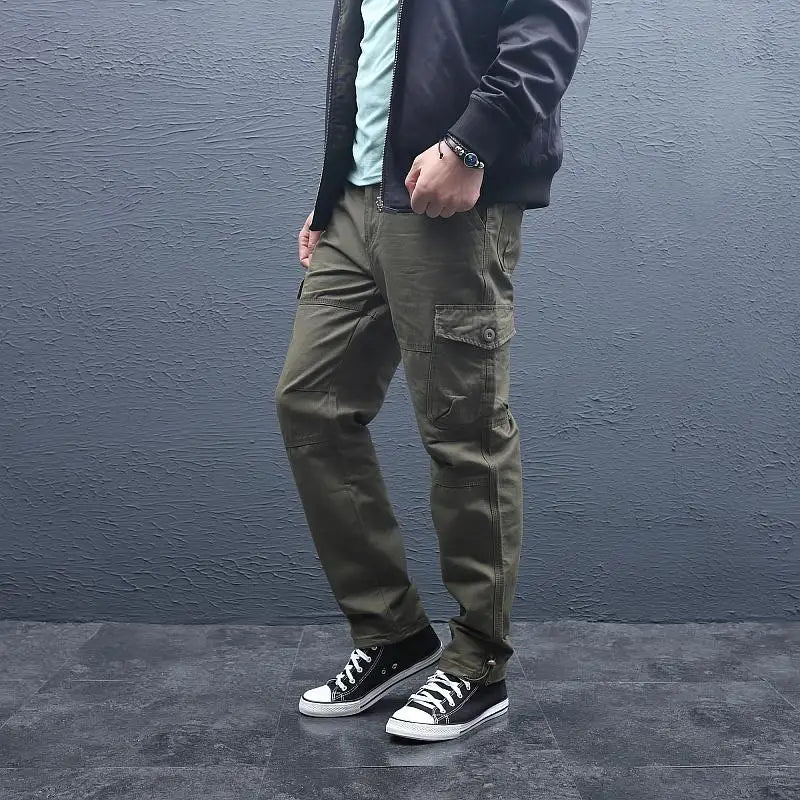 Big Size Men's Tactical Trousers Loose Casual Pants Running Overalls Men's Sweatpants Sports Hiking Outdoor Clothes Work Pants