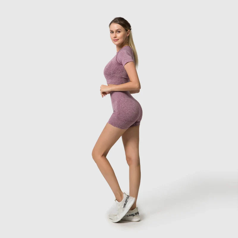 2/3/5PCS Seamless Women Yoga Set Workout Sportswear Gym Clothing Fitness Long Sleeve Crop Top High Waist Leggings Sports Suits