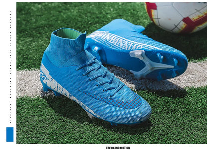 New Futstal FG/TF Orange Soccer Boots For Men High Top Men Soccer Cleats Football Trainers Men Sport Shoes zapatillas de futbol