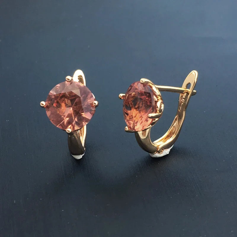 Simply Zultanite Earring 925 Silver Sterling Stone Color Change Rose Gold Plated Jewelry For Women Wedding Party Gift