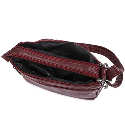 Fashion All-match Solid Color Messenger Bag High Capacity Womens Shoulder Bags 2021 New High Quality Pu Leather Women Handbag