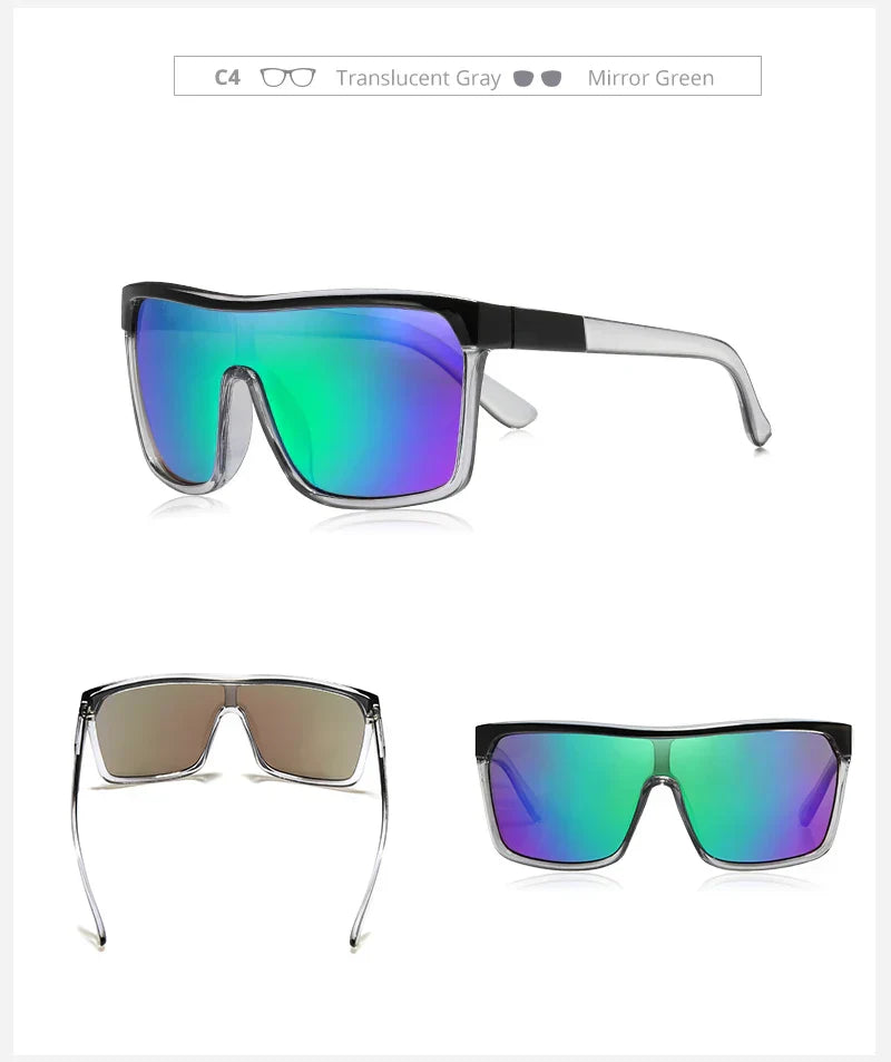 Flynn Style Sunglasses Men Plus Shape Outdoor Anti-reflective Sun Glasses Women with Peanut Box