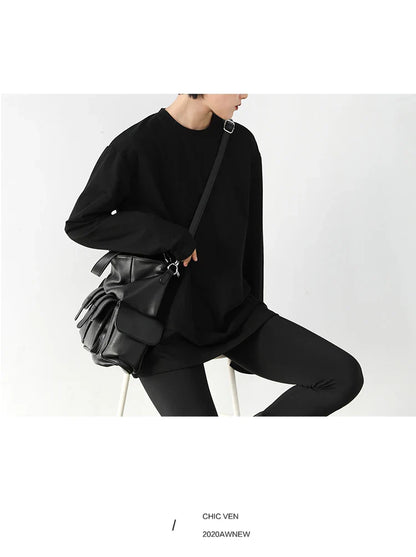 Spring Autumn Women's Solid Color Loose Long Sleeve T-shirt O-neck Basic Top Bottomed Shirt Casual  Tshirt Woman Female