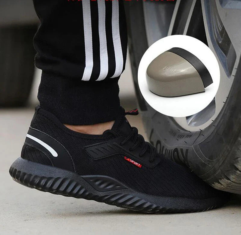 Work Safety Shoes Anti-Smashing Steel Toe Puncture Proof Construction Lightweight Breathable Sneakers Boots Men Women Air Light