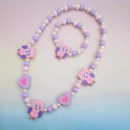 25 styles Cute Animal Flower Cartoon Flower Children's sweater necklace bracelet for children gift cp2585