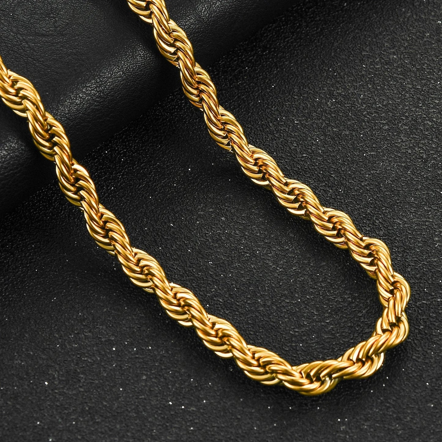 2/3/4/5/6mm Stainless Steel Twisted Rope Chain Necklace for Men Women Gold Color Plated Neck Chains Choker Metal Jewelry Gift