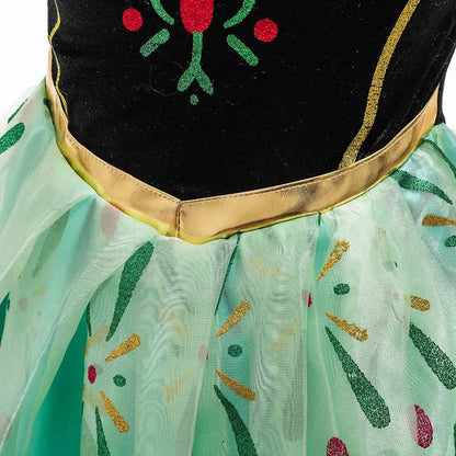 Anna Dresses Children Princess Dress Girl Cosplay Costume Kids Summer Clothes Halloween Birthday Carnival Robe Party Disguise