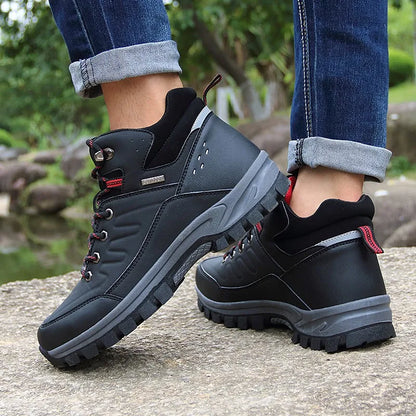 Brand Winter Men's Boots Warm Men's Snow Boots High Quality Leather Men Sneakers Outdoor Men Hiking Boots Work Shoes Size 39-46