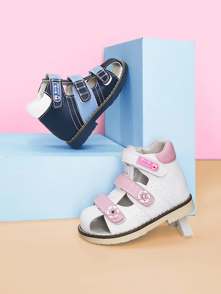Child Girl Sandals Boys Children's Orthopedic Shoes Summer Toddler Flower Design Princess Flatfeet Footwear 2 To 8Years Age