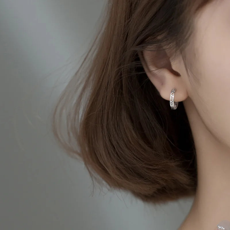 Man/Women's 925 Sterling Silver Hoop Earrings Cute Neat Gift For Girls/Boys Fine Jewelry Accessory Party Gift  DA1417