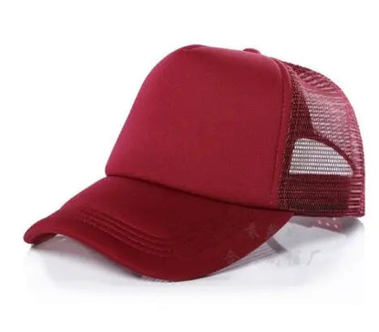 Free Custom Brand LOGO Text Design Personality DIY Trucker Hat AD Baseball Cap Men Women Blank Mesh Adjustable Hat