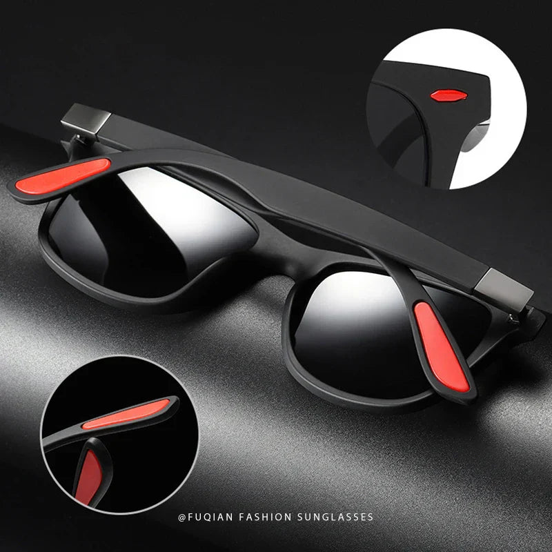 Polarized Sunglasses Men Women Classic Square Plastic Driving Sun Glasses Male Fashion Black Travelling Shades UV400