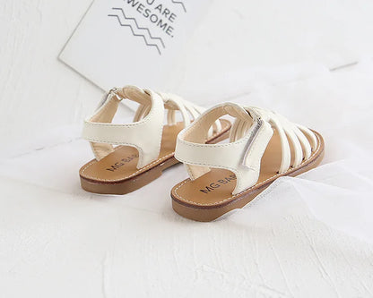 Kid girl Sandals toddler Girls flat Sandals girls braid sandals