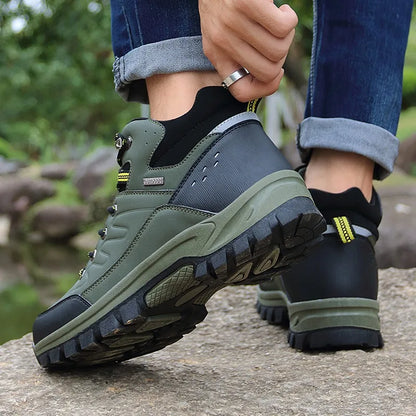 Brand Winter Men's Boots Warm Men's Snow Boots High Quality Leather Men Sneakers Outdoor Men Hiking Boots Work Shoes Size 39-46