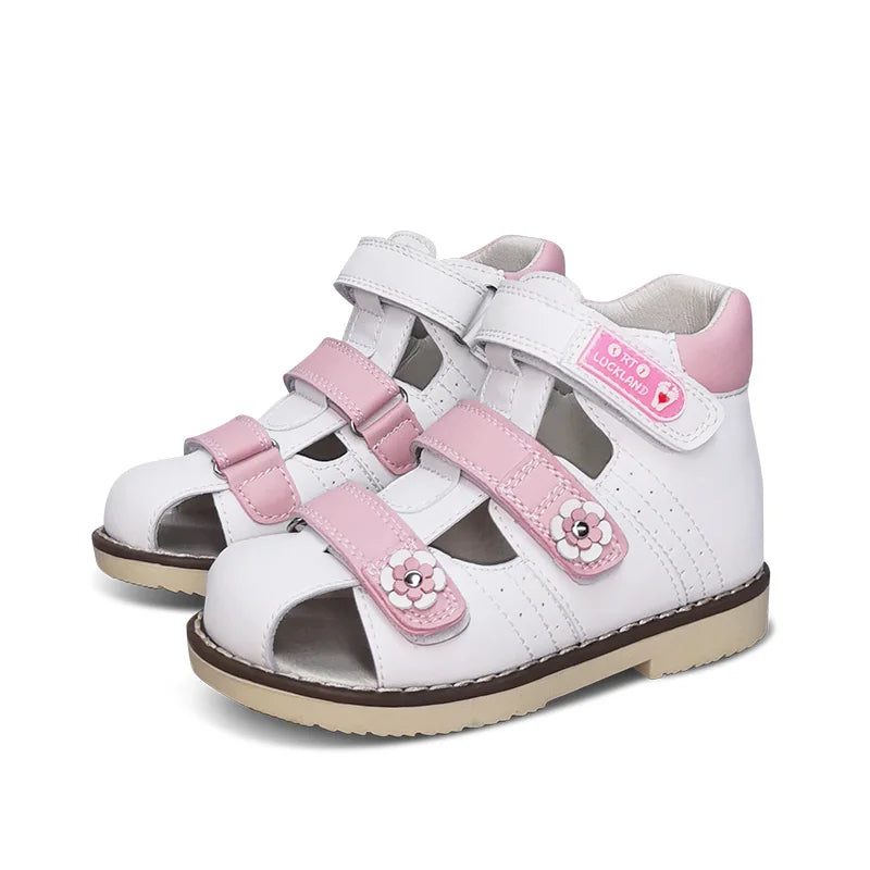 Child Girl Sandals Boys Children's Orthopedic Shoes Summer Toddler Flower Design Princess Flatfeet Footwear 2 To 8Years Age
