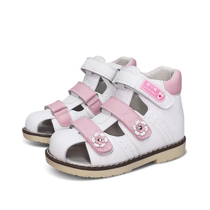 Child Girl Sandals Boys Children's Orthopedic Shoes Summer Toddler Flower Design Princess Flatfeet Footwear 2 To 8Years Age
