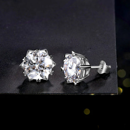 Classic 100% 925 Sterling Silver 2.0CT Moissanite Gemstone Anniversary Wedding Earrings Fine Jewelry Gift Wholesale
