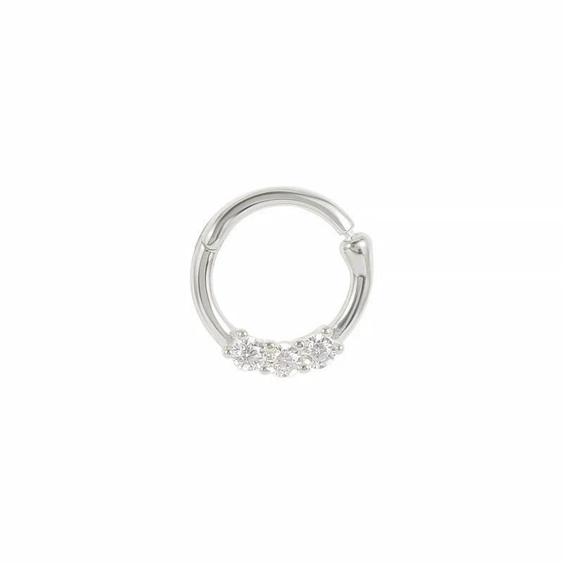 Multible Crystal Hoop Earrings for Women 2021 925 Sterling Silver Ear Nose Jewelry Earrings Heart Round joyas de plata 925