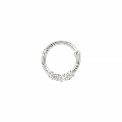 Multible Crystal Hoop Earrings for Women 2021 925 Sterling Silver Ear Nose Jewelry Earrings Heart Round joyas de plata 925