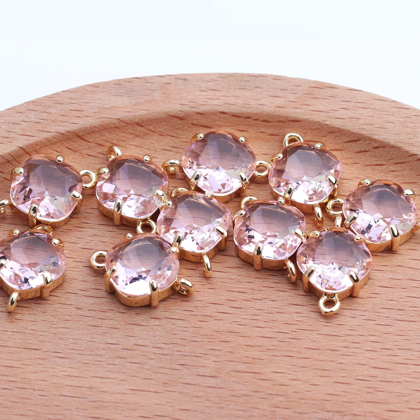 10pcs/lot,M438,jewelry accessories,diy bracelet,copper metal,hand made,glass pendant,charms,jewelry making,diy earring