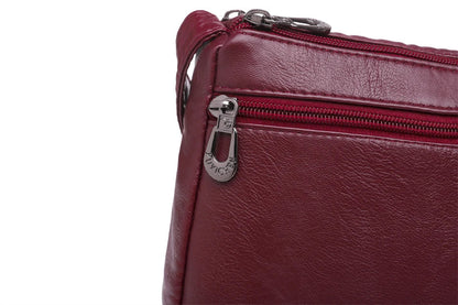 Fashion All-match Solid Color Messenger Bag High Capacity Womens Shoulder Bags 2021 New High Quality Pu Leather Women Handbag