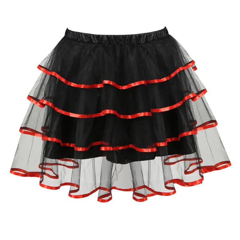 Overbust Corset Top with Straps Jacquard Corset Bustier Zipper Plus Size for Women Corset Dress with Skirt Black Red purple