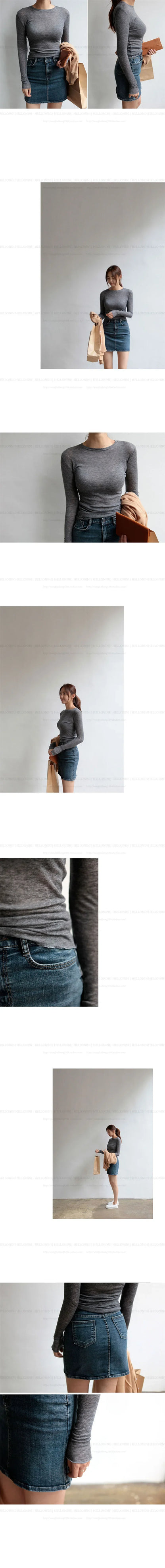 Plain T Shirt Women  Elastic Basic T-shirts Female Casual Tops Long Sleeve Sexy Thin T-shirt see through
