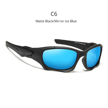 Outdoor Sports Polarized Sunglasses Men Curve Cutting Frame Stress-Resistant Lens Shield Sun Glasses Women KD0623