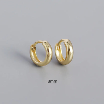 925 Sterling Silver Minimalism Punk Rock Wide Hoop Earrings for Women Men Fashion Gothic Bohe Huggie Ear Buckle Jewelry