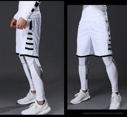 Men's Compression Pants Cycling Running Basketball Soccer Elasticity Sweatpants Fitness Tights Legging Trousers Rash Guard Gym